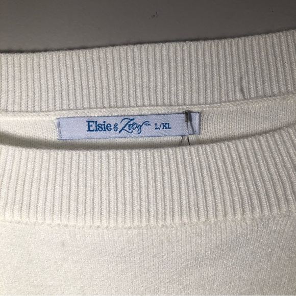 Elsie & Zoey Chunky Knit Crewneck Sweater Size Women L/XL - Picture 4 of 10
